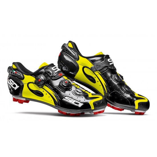 Pantofi ciclism SIDI Drako Carbon Mtb SRS negru/galben fluo 42.5 Pantofi ciclism SIDI Drako Carbon Mtb SRS negru/galben fluo 42.5