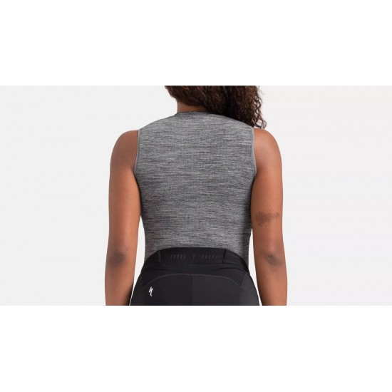Maiou SPECIALIZED Womens Seamless Sleeveless Base Layer - Heather Grey S