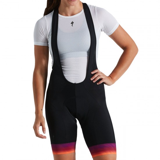 Pantaloni cu bretele SPECIALIZED RBX Comp Women's Bib Short - Orange Sunset/Violet L Pantaloni scurti cu bretele SPECIALIZED RBX Comp Womens - Orange Sunset/Violet L