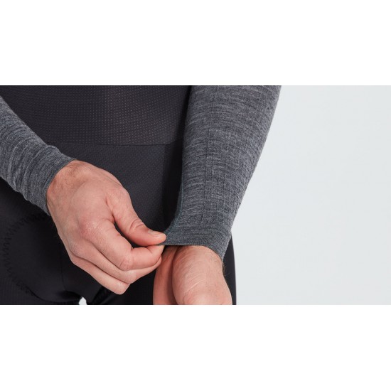 Bluza SPECIALIZED Men's Merino Seamless LS Base Layer - Grey S/M Bluza SPECIALIZED Mens Merino Seamless LS Base Layer - Grey S/M