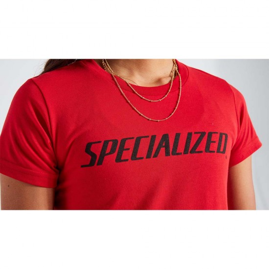 Tricou SPECIALIZED Womens Wordmark SS - Flo Red XS