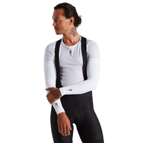 Incalzitoare brate SPECIALIZED Seamless UV - White M/L Incalzitoare brate SPECIALIZED Seamless UV - White M/L