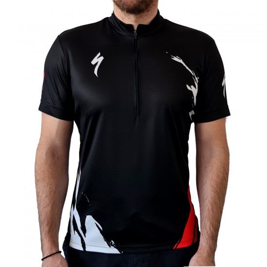 Tricou SPECIALIZED Mens Ride 1/4 Zip SS - Trail of Flames S