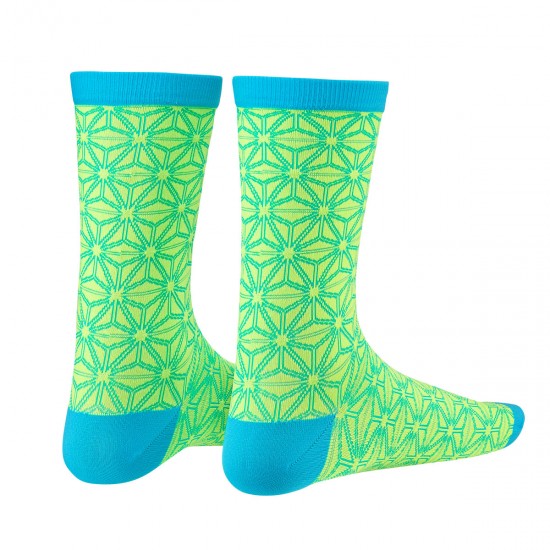Sosete SUPACAZ Asanoha - Galben neon/Albastru neon - S/M Sosete SUPACAZ Asanoha - Galben neon/Albastru neon - S/M
