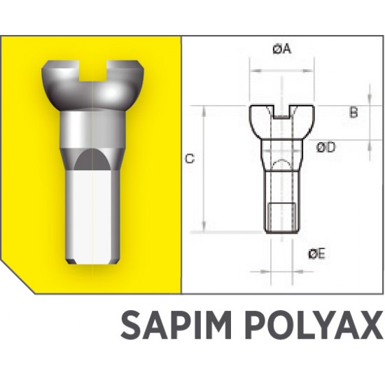 Niplu spiță SAPIM POLYAX Alu 14G 14 mm negru