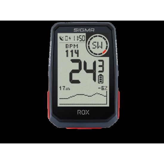 Computer SIGMA ROX 4.0 GPS HR set negru Computer SIGMA ROX 4.0 GPS HR set negru - 01062