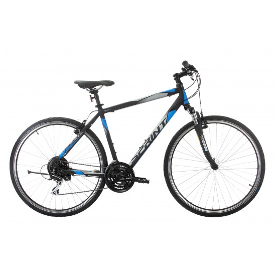 Bicicleta Sprint Sintero Man 28 Negru/Cyan 520mm Bicicleta Sprint Sintero Man 28 Negru/Cyan 520mm