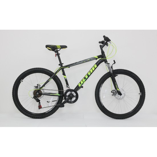 Bicicleta ULTRA Razor 26 negru/galben neon/verde neon 520mm