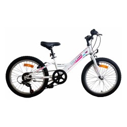 Bicicleta copii mtb ULTRA Larisa 20 6 viteze Alb | 6-8 ani
