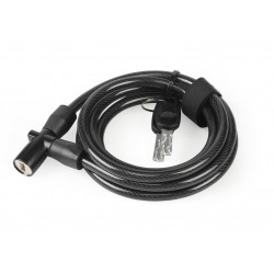 Lacat spiral cu cheie XLC 180cm x 8mm black min PU 12 Lacat spiral cu cheie XLC 180cm x 8mm black min PU 12