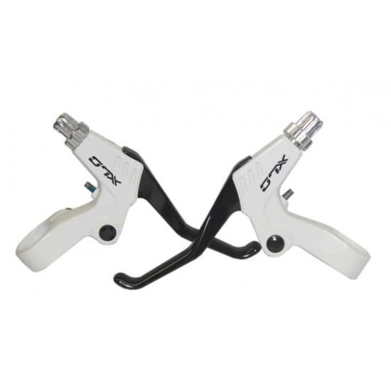 Set maneta frana XLC BL-V01 alu alb/negru pt. Rapidfire Maneta frana XLC BL-V01 aluminiu alb/negru pentru Rapidfire