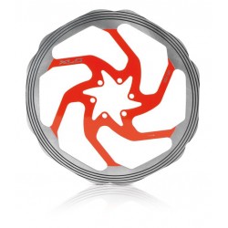 Rotor pentru frana XLC disc BR-X58 160 mm silver/red with CNC Reibr Rotor pentru frana XLC disc BR-X58 160 mm silver/red with CNC Reibr