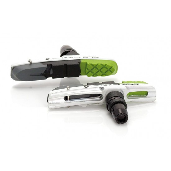 Saboti de frana XLC cu filet 2 perechi 72mm green-grey-black Saboti de frana XLC cu filet 2 perechi 72mm green-grey-black