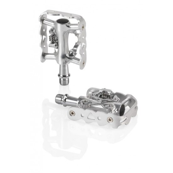 Pedale XLC PD-S20 double-sided silver SPD-comp.OE-packed