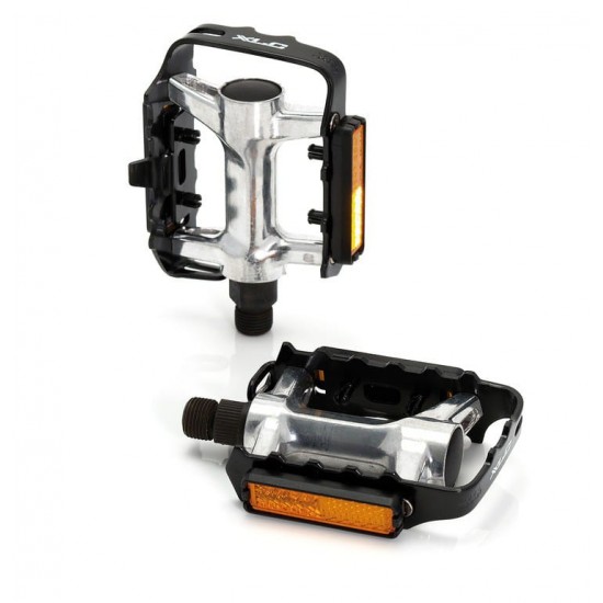 Pedale XLC MTB-Pedal PD-M03 Alu silver blacker AluCage Pedale XLC MTB-Pedal PD-M03 aluminiu silver black aluminium Cage