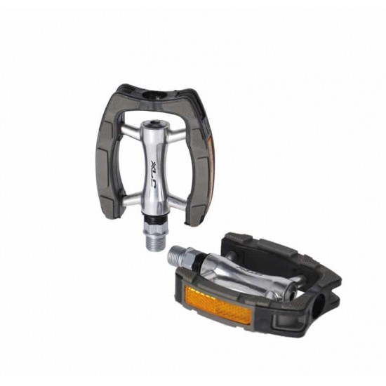 Pedale XLC City/Comfort PD-C14 black-silver-grey Alu/plastic Pedale XLC City/Comfort PD-C14 black-silver-grey aluminiu/plastic