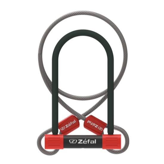 Incuietoare U ZEFAL K-Traz U13 13mm + Cablu 10mm/120cm - Grey/Black