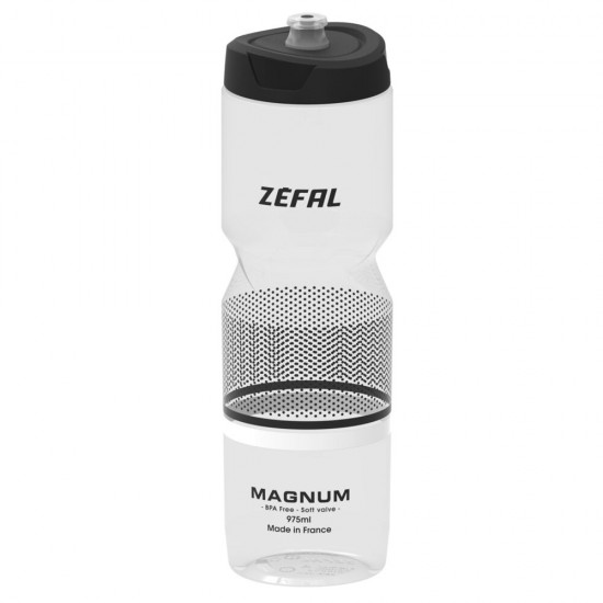 Bidon ZEFAL Magnum (Soft-Cap) - Negru transparent Bidon ZEFAL Magnum Soft-Cap 975ml- Transparent Black